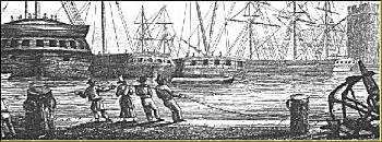 Heaving on Plymouth Quayside, approx. 1800